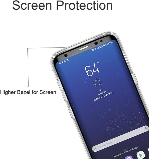 Unov Case Compatible with Galaxy S8 Clear with Design Soft TPU Shock Absorption Slim Embossed Floral Pattern Protective Back Cover (Flower Bouquet...