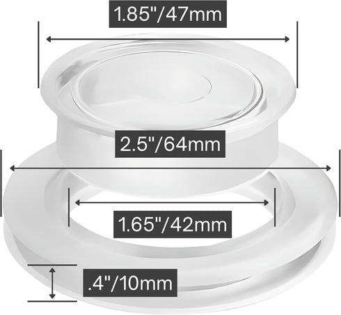 Table Umbrella Hole Ring and Plug Cap Replacement Part for Outdoor Garden Glass Table (2 Inch - 1-Set)...
