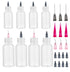 8 Pack 30ml+50ml Glue Squeeze Bottle, Precision Tip Applicator Bottle, Needle Tip Squeeze Bottle, Glue Applicator Bottles, for Paint, Quilling, Cr...