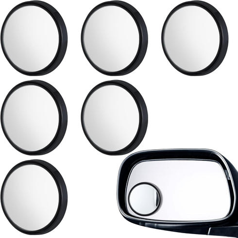 6 Pieces Blind Side Mirrors Blindspot Mirror for Car Blind Spot Mirror Car HD Blind Spot Mirror Blind RearView Car Mirrors, 3 Shapes (Classic Styl...