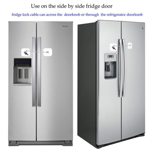 Fridge Lock,Refrigerator Locks,Freezer Lock with Key for Child Safety,Locks to Lock Fridge and Cabinets,White Fridge Lock...