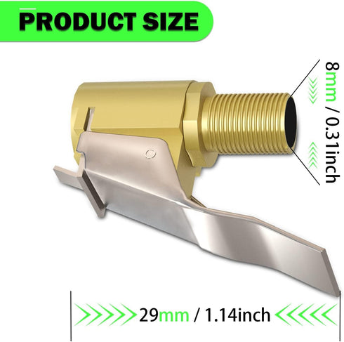 HIYITKS Air Chuck with Clip Adapter, Brass Locking Tire Inflator Nozzle Adapter Connect, No Leakage 250 PSI Tire Chucks for Vehicle Inflator Compr...