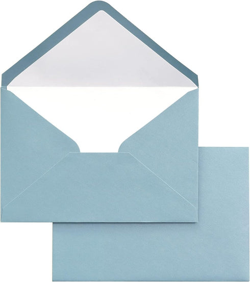 PONATIA 50PCS/Pack A4 Envelopes 4x6 Envelopes for Weddings Invitations, Birthday Party Cards, Gift cards Envelopesngs Invitation Cards, (Dusty Blu...
