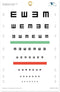 E Eye Chart Visual Acuity Chart for Eye Exams 10 Feet (9x14 Inches)...