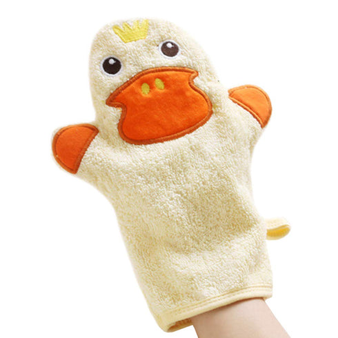 Topwon Bath Mitten Glove for Kids Cute Animal Shower Bathing Mitt Cotton Soft Wash Gloves Body Scrub for Baby Toddler Infant (Duck)...
