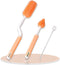 Baby Bottle Brush Set with 360° Rotating Long Handle Silicone Bottle Brush, Nipple Brush and Nylon Straw Brush, 3 in 1 Milk Bottle Cleaning Brush ...