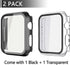 Misxi 2 Pack PC Case with Tempered Glass Screen Protector Compatible with Apple Watch SE 2 (2024) SE Series 6 Series 5 Series 4 40mm, Shockproof P...
