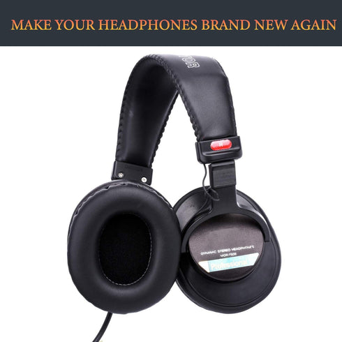 SOULWIT Replacement Earpads for Sony MDR-7506 MDR-V6 MDR-V7 MDR-CD900ST Monitor Headphones, Ear Pads Cushions with Softer Protein Leather, High-De...