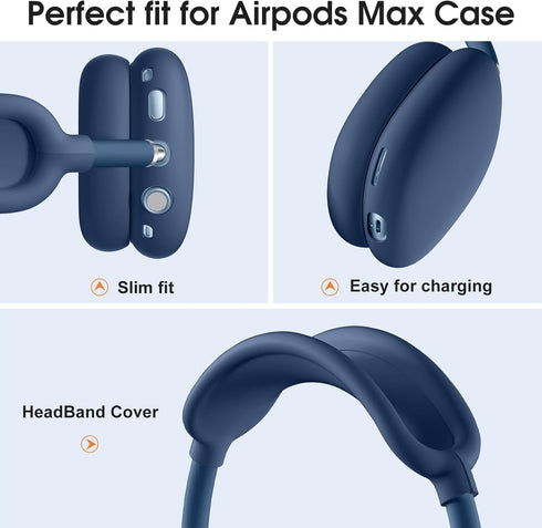Lerobo Case Cover for AirPods Max Headphones, Anti-Scratch Ear Pad Case Cover/Ear Cups Cover/Headband Cover for AirPods Max, Soft Silicone Skin Pr...