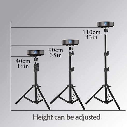 Projector Tripod Stand, Portable Tripod Mount Floor Stand 17" to 39", Folding Floor Tripod Stand, Outdoor Stand for Small Projector,Camera, Webcam...