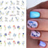12 Sheets Flower Nail Art Stickers Spring Summer Nail Stickers Water Transfer Nail Art Supplies Lily Orchid Butterfly Small Flower Spring Nail Dec...