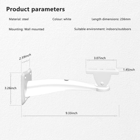 Mini Projector Wall Mount/Projector Hanger/CCTV Security Camera Housing Mounting Bracket(White) - for CCTV/Camera/Projector/Webcam...