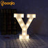 Pooqla LED Marquee Letter Lights Sign, Light Up Alphabet Letter for Home Party Wedding Decoration Y...