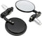 Universal Black 3" Round 7/8" Handle Bar End Rearview Convex Mirrors Inceased Vision Side for For Harley Davidson Honda Indian Kawasaki Suzuki Tri...