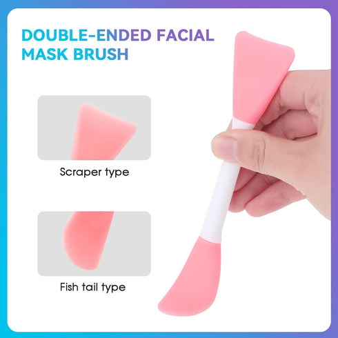 Face Mask Applicator, 2 Pcs Reusable Silicone Facial Scrubber Brushes for Applying Skin Care Products Beauty Skincare Supplies Tool Massage Spatul...