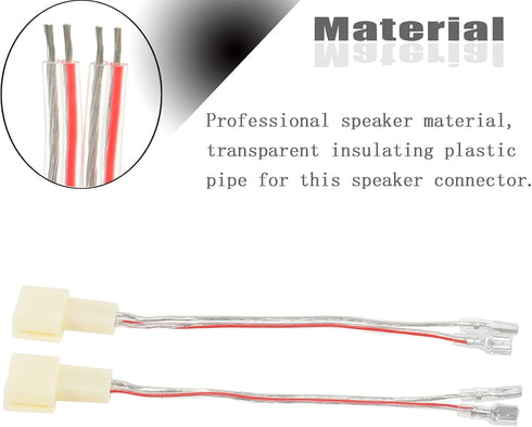 RED WOLF Door Speaker Wiring Harness for Toyota 2005-2018 Tundra, 2001-2016 Rav4, 2003-2019 4Runner, 2004-2020 Subaru Scion Lexus Mitsubishi Car F...