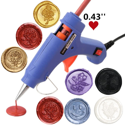 Silver Wax Seal Sticks, ONWISE 20pcs Glue Gun Wax Sealing Sticks Suit for 0.43‘’ Glue Gun, Great for Wax Seal Stamp, Wedding Invitations, Envelope...