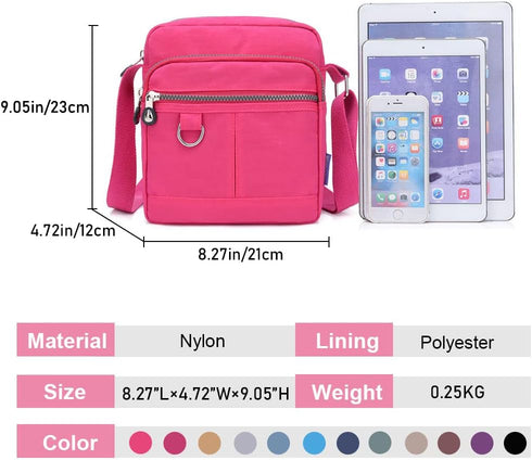 Crossbody Bag Purse For Women Nylon Waterproof Shoulder Handbags Casual Travel Messenger Bag Lightweight Pocketbooks...