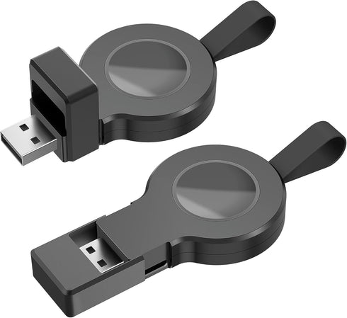 2 Pack Wireless Chargers Compatible for Apple Watch Portable USB Magnetic iWatch Charger,Travel Cordless Charger Fast Charging for Apple Watch Ser...