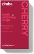 New Zimba Cherry Flavored Teeth Whitening Strips | Vegan, Enamel Safe Hydrogen Peroxide Teeth Whitener for Coffee, Wine, Tobacco, and Other Stains...