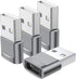 USB C Female to USB Male Adapter (4-Pack), Type C to USB A Charger Converter for iPhone 15 14 13 12 11 Plus Pro Max, Samsung Galaxy S24 S23 S22 Ul...