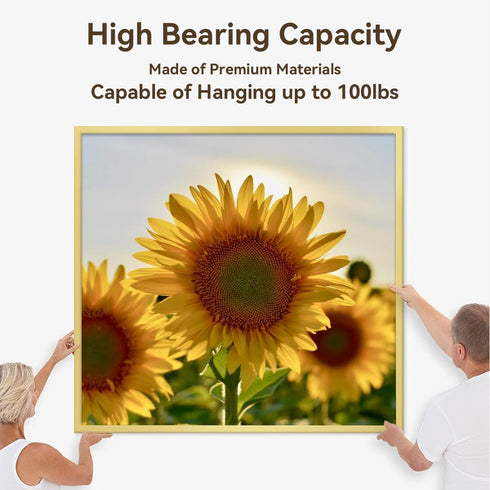 152Pcs Picture Hanging Kit, Picture Hangers 10lb, 20lb, 30lb, 50lb, 100lb Hooks with Nails, Heavy Duty Photo Frame for Pictures, Painting ,Mirror,...