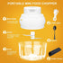 Electric Garlic Chopper Mini, Garlic Masher Crusher Mincer, Mini Food Processor Small with Garlic Peeler And Spoon, 100ML/3.3FL OZ, White...