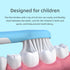 Kids Sonic Electric Toothbrush Replacement Brush Heads for Children Aged 3-6, Gentle Care Soft Bristles, 4 Pack, E16 Blue...