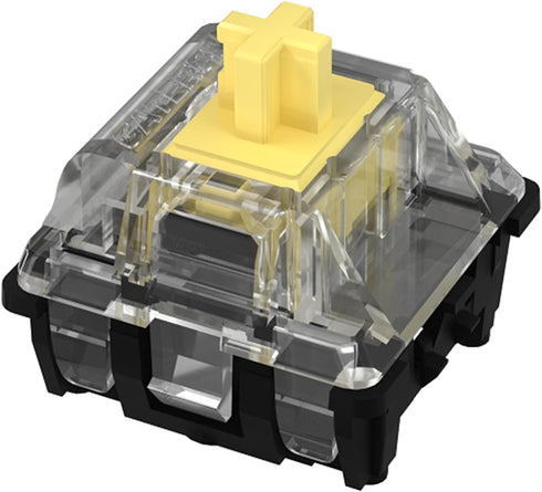 GATERON KS-15 Optical Yellow Keyboard Switches, 35gf RGB LED Infrared Path Linear Key Switches for Mechanical Keyboard (35PCS, Yellow)...