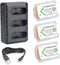 NP-BX1 Newmowa Replacement Battery (3-Pack) and 3-Channel USB Charger Set for Sony NP-BX1, DSC-RX100, DSC-RX100M III,IV, V/VII,ZV-1...
