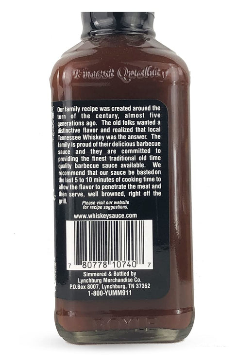 Historic Lynchburg Tennessee Whiskey Sweet and Mild Barbecue Sauce 86 Poof, Gluten Free, No MSG, Flavored with Jack Daniel Whiskey...