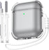 for Airpods 2nd Generation Case Cover, Clear Soft TPU Transparent Four Corner Military Grade Shockproof Protective Case with Cleaning Kit for Airp...