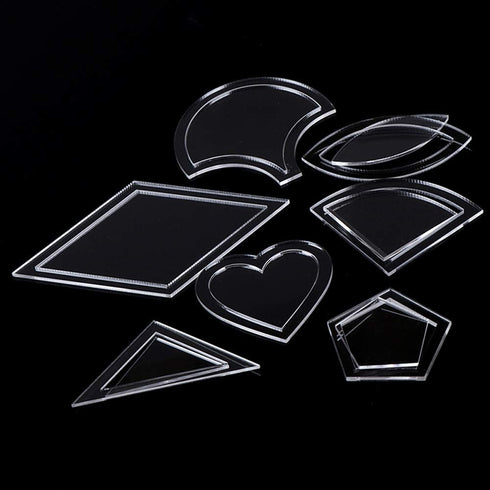 54 Pcs/Set Quilting Templates Quilt Stencils Handmade Mixed Quilt Templates Sewing Patterns Set Quilter Styling Tool Clear Acrylic Stencil DIY Too...