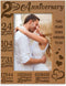 KATE POSH 2nd Anniversary Engraved Picture Frame, 2 years together as Husband and Wife, Boyfriend and Girlfriend, 2 Years of Marriage, Happy secon...