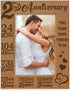 KATE POSH 2nd Anniversary Engraved Picture Frame, 2 years together as Husband and Wife, Boyfriend and Girlfriend, 2 Years of Marriage, Happy secon...