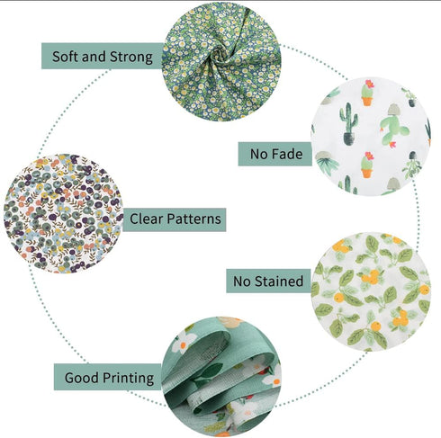 Floral Print Cotton Fabric Squares Bundles,Charm Packs for Quilting 5 inch,Fabric Scraps for Crafts,Precuts Quilt Squares 5" x 5"...