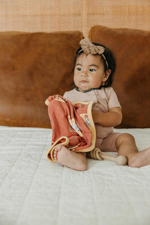 Copper Pearl Baby Security Blanket Set of 2 - Portable Size for Self-Soothing On-The-Go, Ideal Baby Blankets for Boys and Girls, Ultra-Soft, and G...