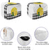 Summer Lemon Toaster Cover 4 Slice, Large Kitchen Appliance Covers, Farmhouse Rustic Black White Plaid Toaster Oven Cover with Loop, Bread Machine...