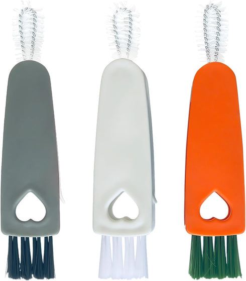 3 in 1 Cup Lid Cleaning Brush, 2024 New Crevice Cleaning Brush for Bottle Gap Tight Spaces Cup, 3 in 1 Multifunctional Cleaning Brush Portable Cup...