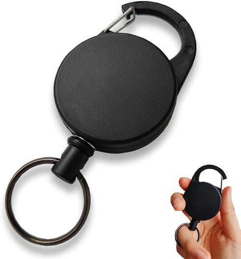 Retractable Key Chain Key-Rings - Heavy Duty Key Holder Belt Clip with Multitool Carabiner, Retractable Keychain Key Holder-Rings/Carabiner, 25 In...