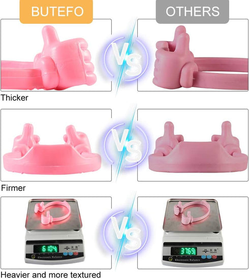 8 Pack Thumbs up Cell Phone Holder, Adjustable Silicone Tablet Stand, Multi Colors Portable Desktop OK Stands Compatible for Smart Phones iPhone i...