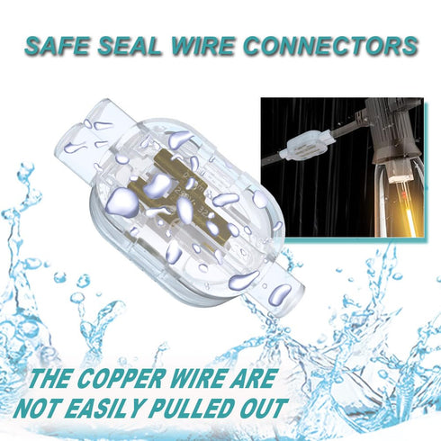 Waterproof Wire Connectors Quick Inserted IP68 Moisture Guard Weatherproof Single-core Cable Junction Box for 0.5mm² - 4mm² Hard Wire Lawn Mower S...