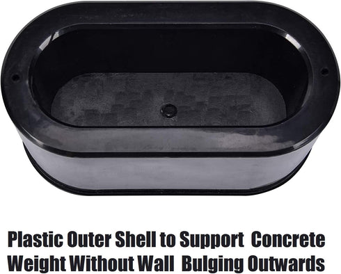 Bigger Oval Silicone Planter Mold, Oval Shape 7 x 3.3 Inch (L x H), Silicone Model for Concrete Flower Pots, DIY Succulent Plant Concrete Model, C...