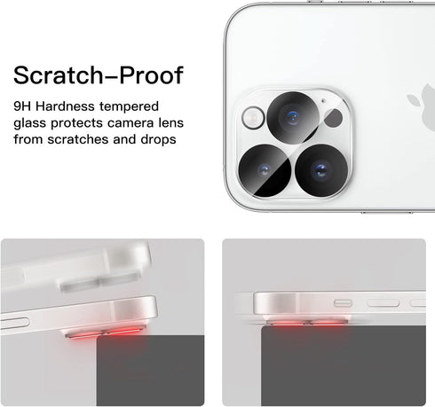 JETech Camera Lens Protector for iPhone 14 Pro 6.1-Inch and iPhone 14 Pro Max 6.7-Inch, 9H Tempered Glass, Anti-Scratch, Case Friendly, Does Not A...