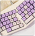 PBT Cute Bunny MOA XDA Round Purple keycap Set for Girl Kids Custom Keyboard for Gateron Kailh Cherry Mx Switches ANSI Layout Mechanical Custom Ke...