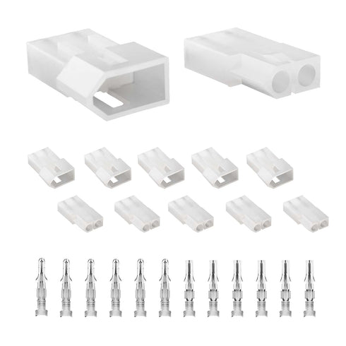JRready ST6415 Standard.093" Pin and Socket Power Connectors 2 Circuits (6 Matched Sets), 14-20 AWG, Compatible with Molex Standard.093" 2 Pin Mal...
