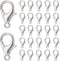 300Pcs Lobster Claw Clasps Bulk Lobster Clips Small Alloy Silver Trigger Fasteners Hook Link Clip Findings for Jewelry Making DIY Bracelet Necklac...
