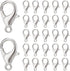 300Pcs Lobster Claw Clasps Bulk Lobster Clips Small Alloy Silver Trigger Fasteners Hook Link Clip Findings for Jewelry Making DIY Bracelet Necklac...