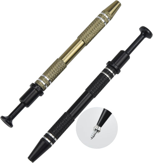 2 Pack Piercing Ball Grabber Tool, Stainless Steel 4-Claw Pick up Tool for Small Parts, Pick Up Tool with 4 Prongs Holder, Pickup Metal Grabber, E...