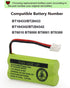 BT184342/BT284342 Cordless Phone Battery Pack Compatible with BT18433/BT28433 BT1011 BT1018 BT1022 BT1031 CS6219 CS6229 DS6151 L602 L701 Handset(2...